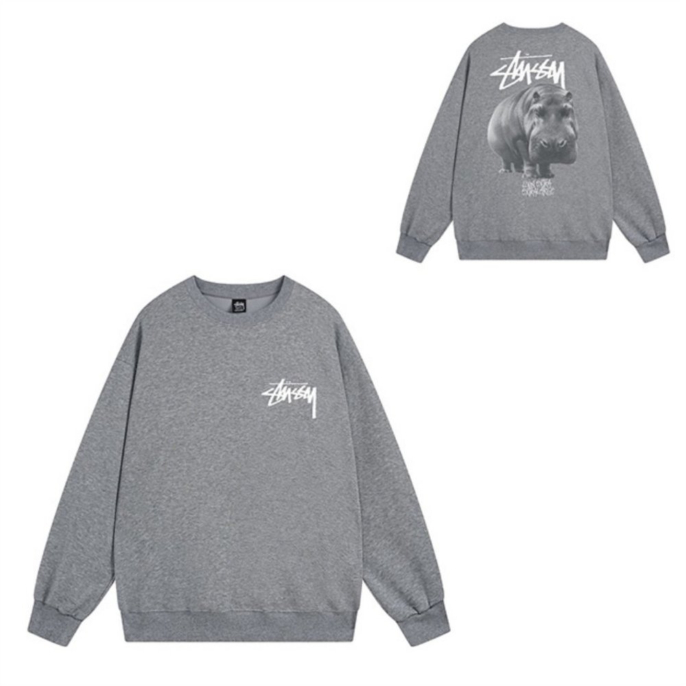 Stussy Sweatshirt Hippo Crew Sweat Dark Gray